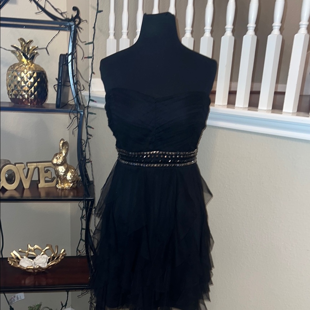 Elegant Black Strapless Dress size 13